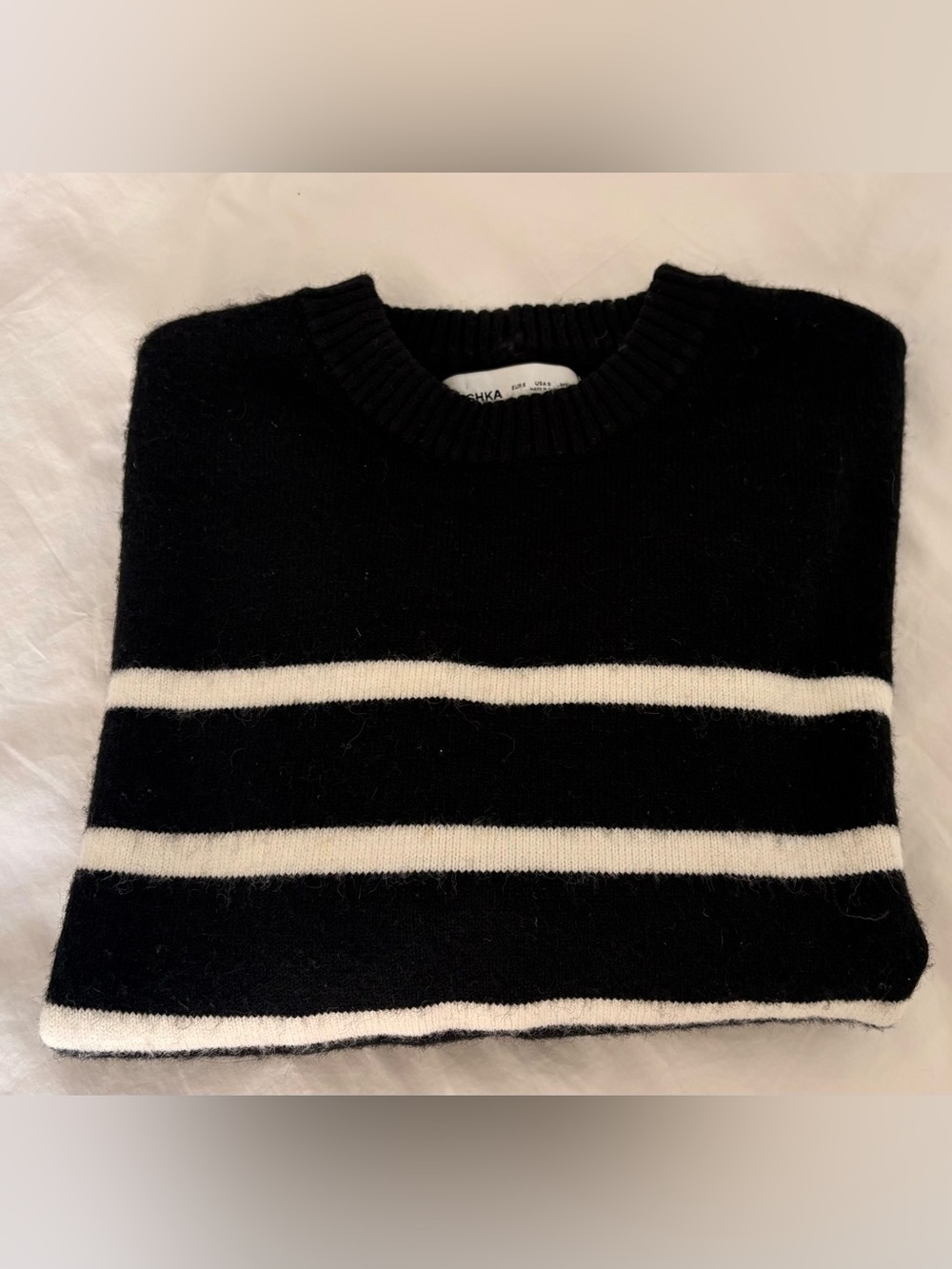 Bershka Black and White Striped Knit Sweater - Picture 3 of 3